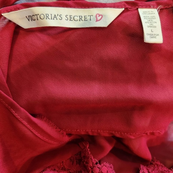 victorias secret lingerie large Babydoll Dark Red - Picture 3 of 4